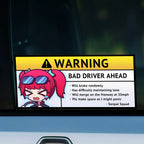 Bad Driver Warning Decal