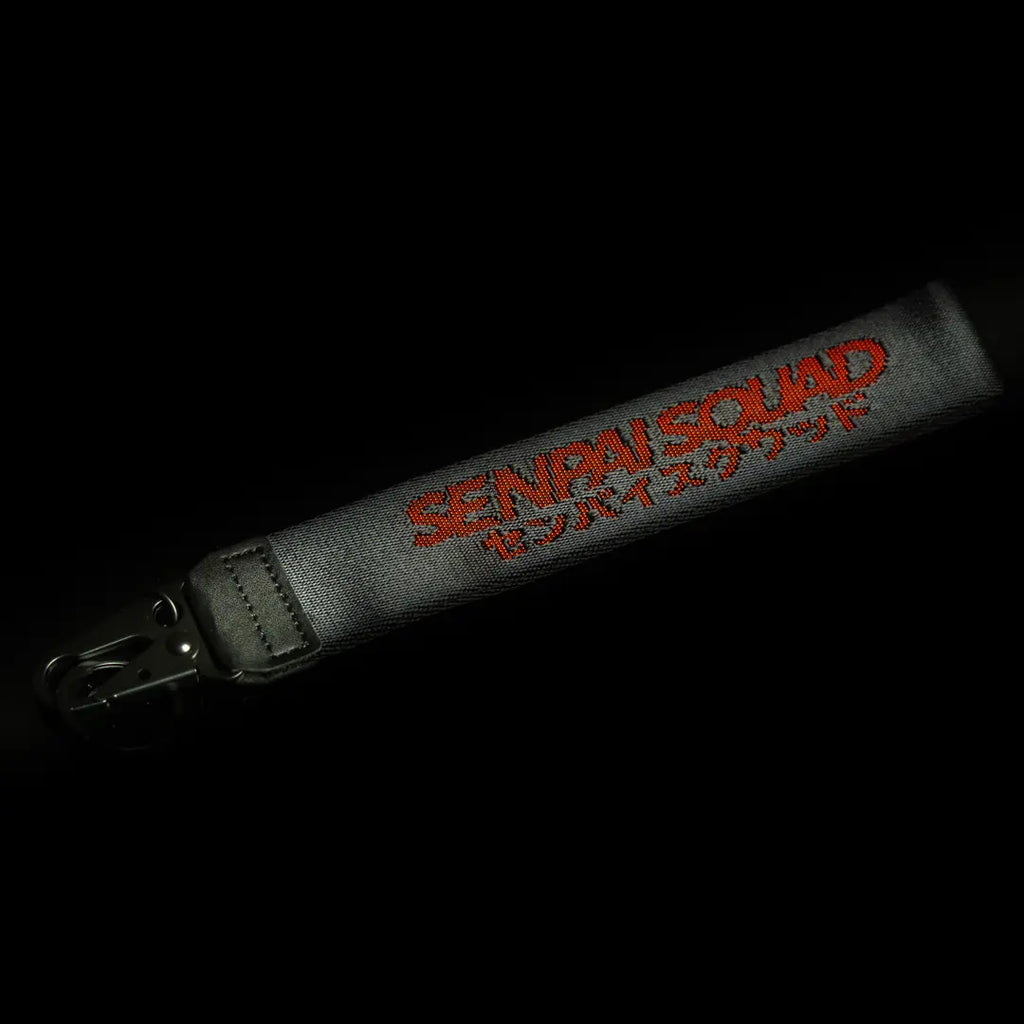 Black/Red Thick Fabric Keychain