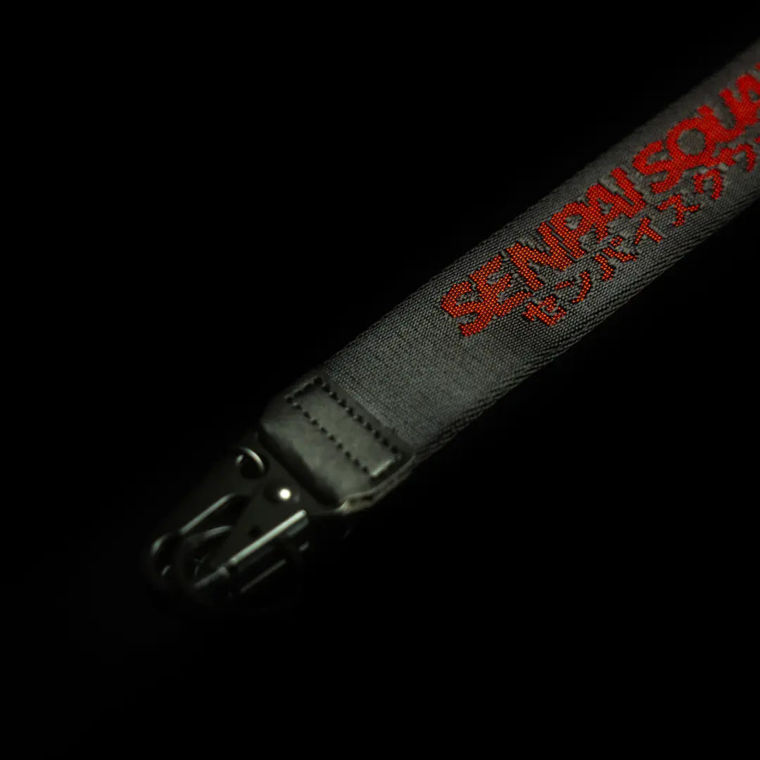 Black/Red Thick Fabric Keychain