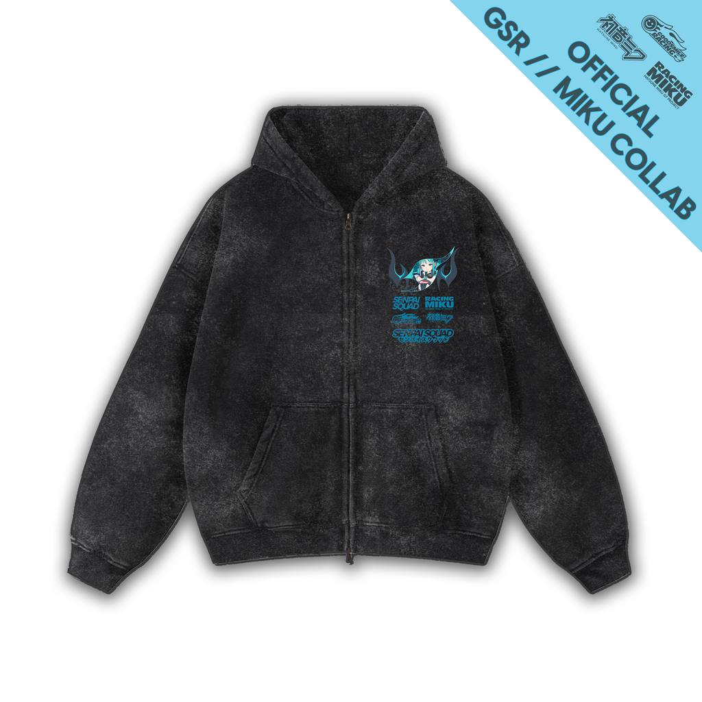 Senpai Squad x Goodsmile Racing Miku 2026 Ver. Zip Up Hoodie Senpai Squad x Goodsmile Racing Miku 2026 Ver. Zip Up Hoodie