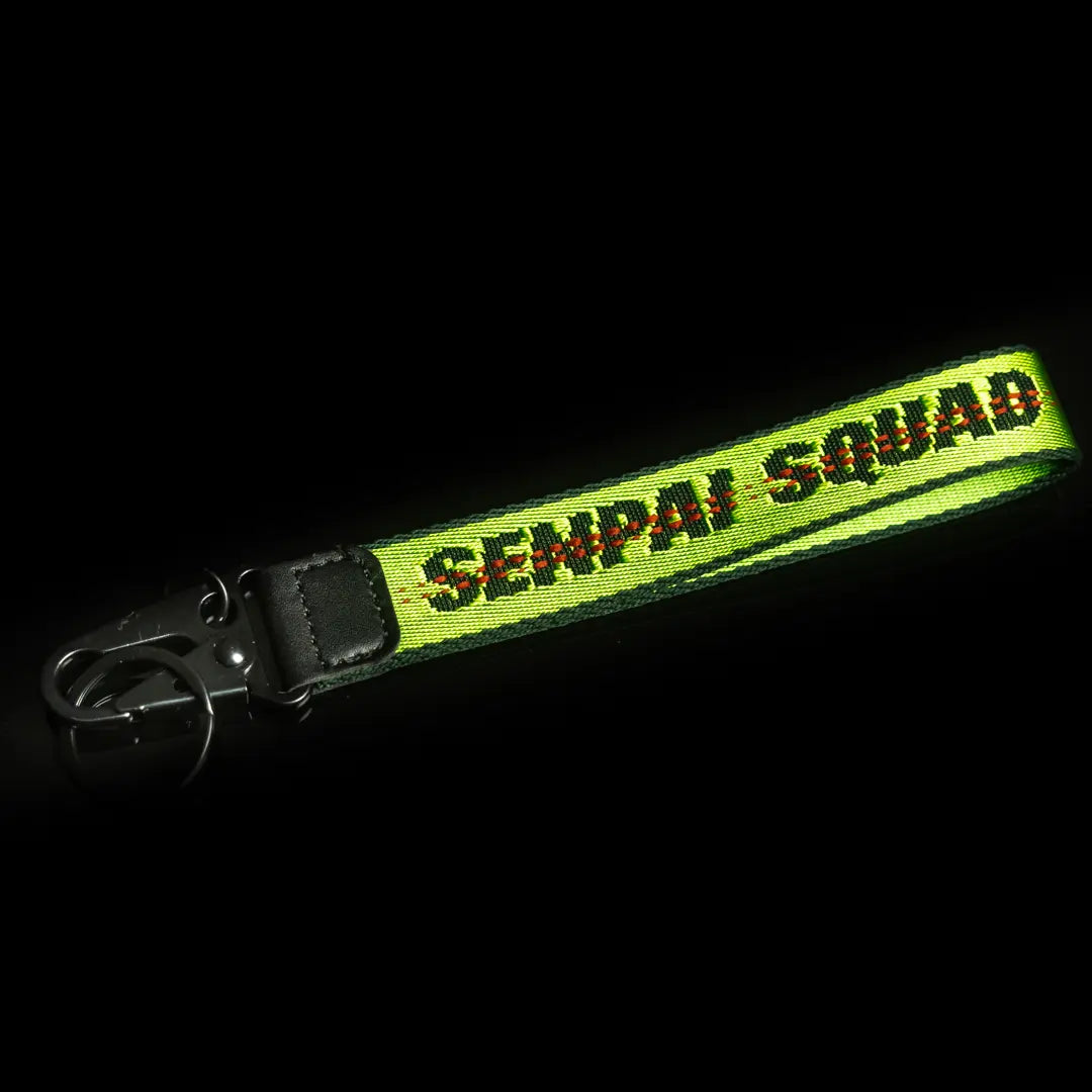 Green Fabric Strap Keychain