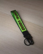 Green Fabric Strap Keychain