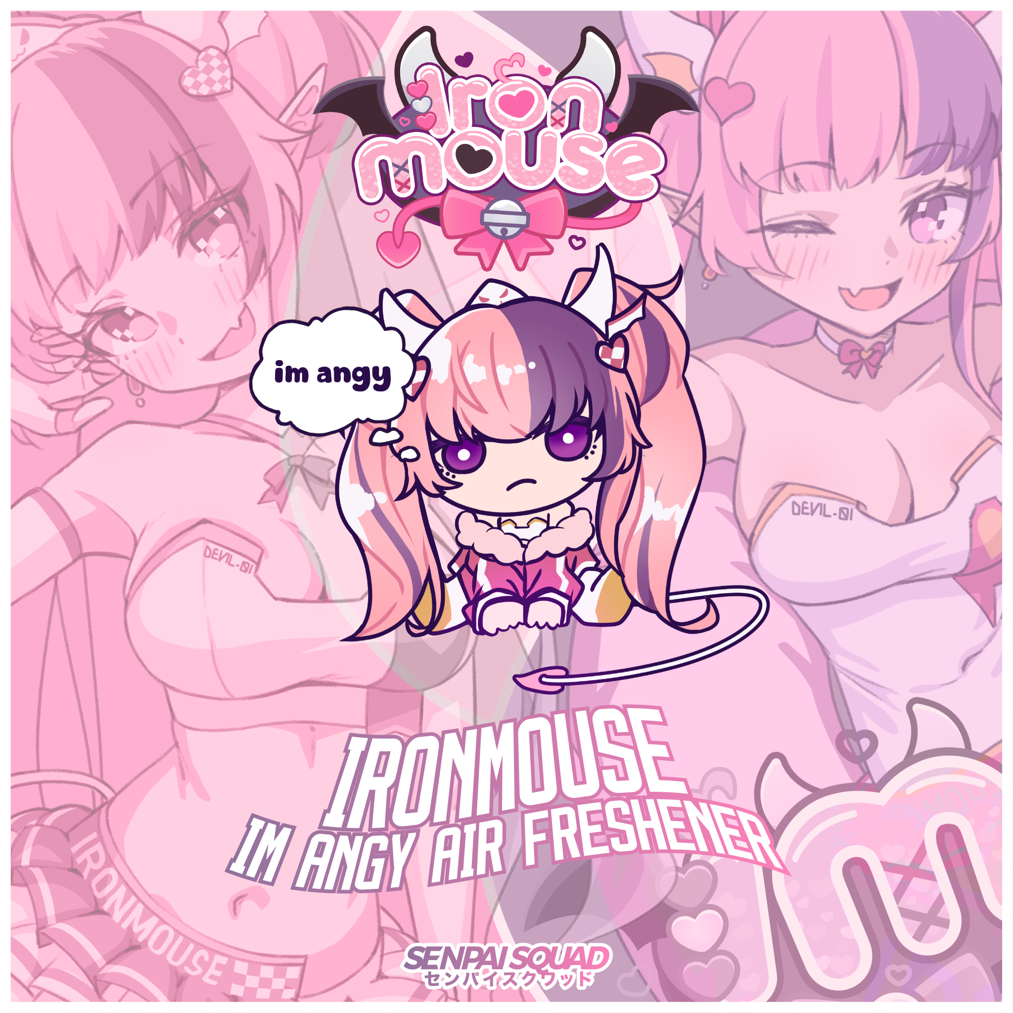 Ironmouse im angy Air Freshener