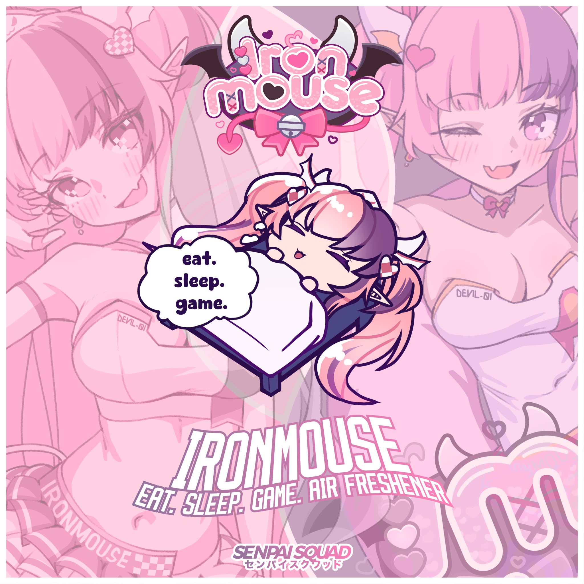 Ironmouse Eat. Sleep. Game Air Freshener