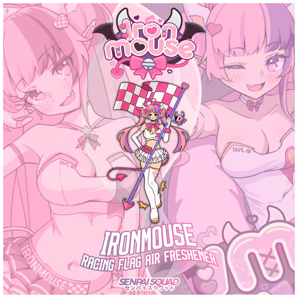 Ironmouse Racing Flag Air Freshener
