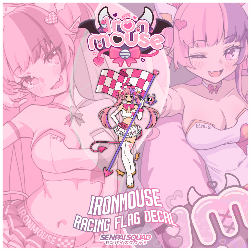 Ironmouse Racing Flag Decal
