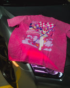 Ironmouse Acid Wash Pink Shirt