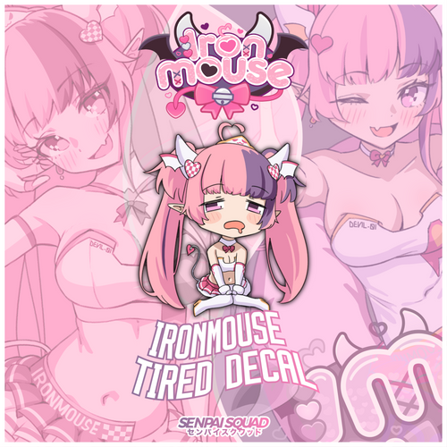 Ironmouse Tired Decal
