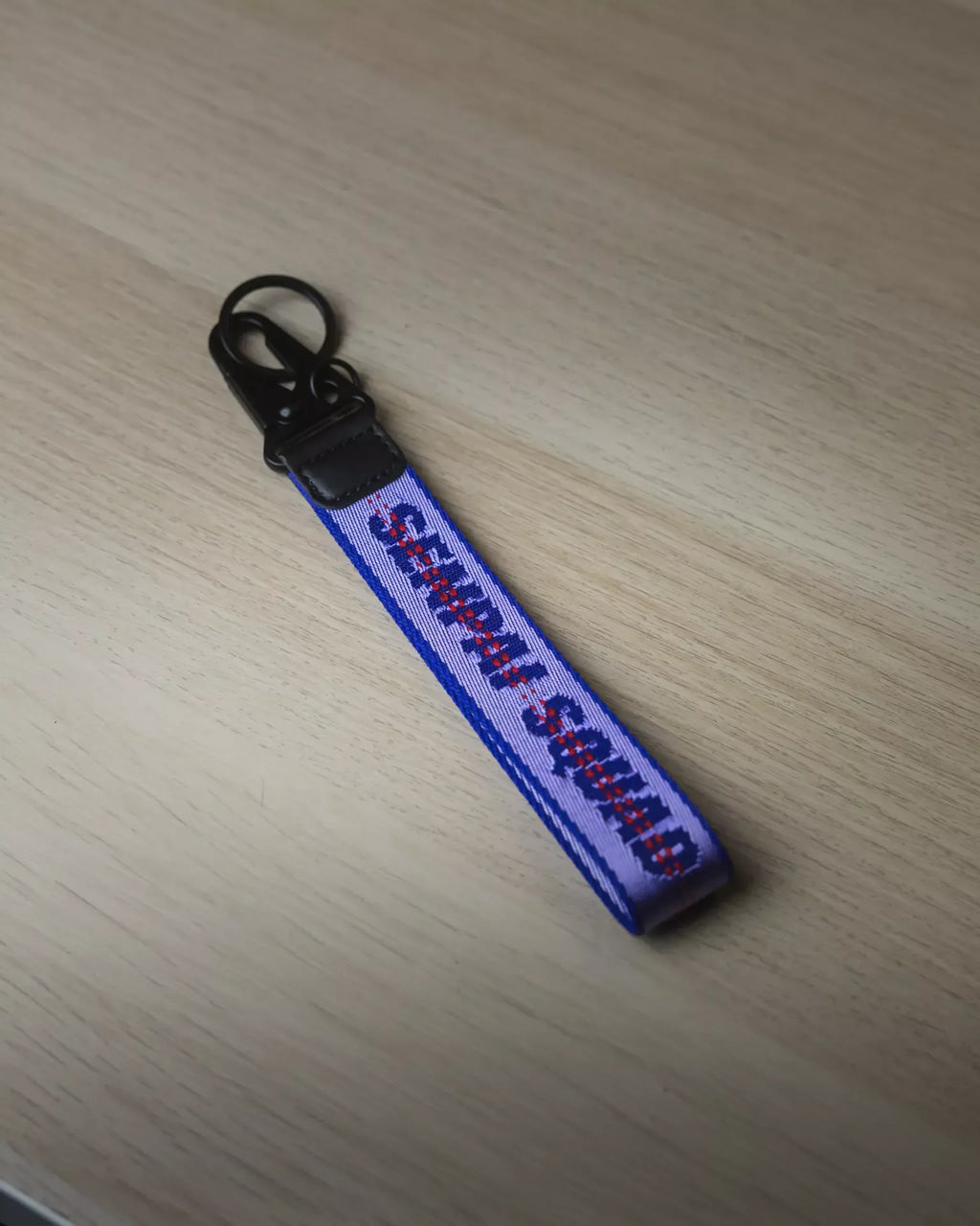Purple Fabric Strap Keychain