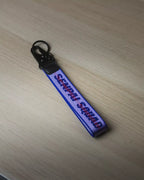 Purple Fabric Strap Keychain