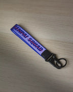 Purple Fabric Strap Keychain