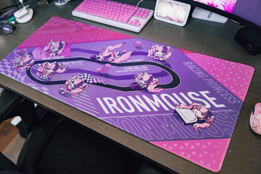 Ironmouse Chibi Racetrack Deskmat