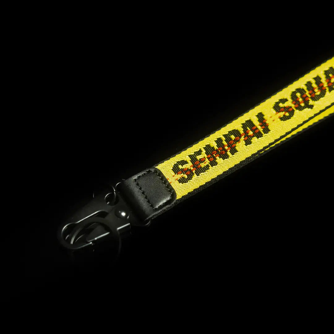 Yellow Fabric Strap Keychain