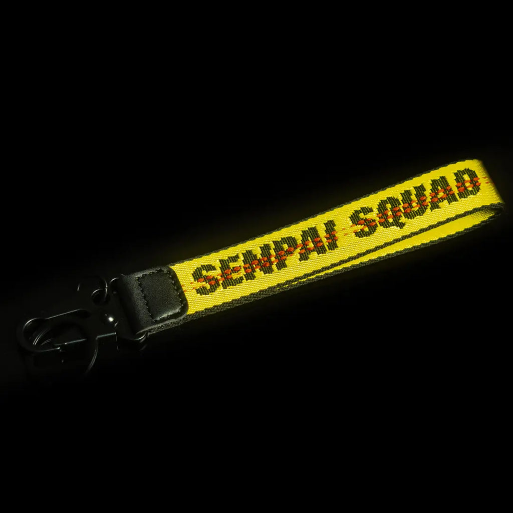 Yellow Fabric Strap Keychain