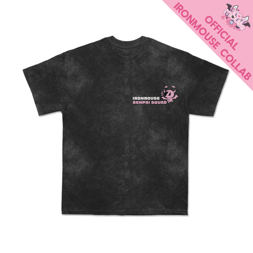 Ironmouse Acid Wash Black Shirt