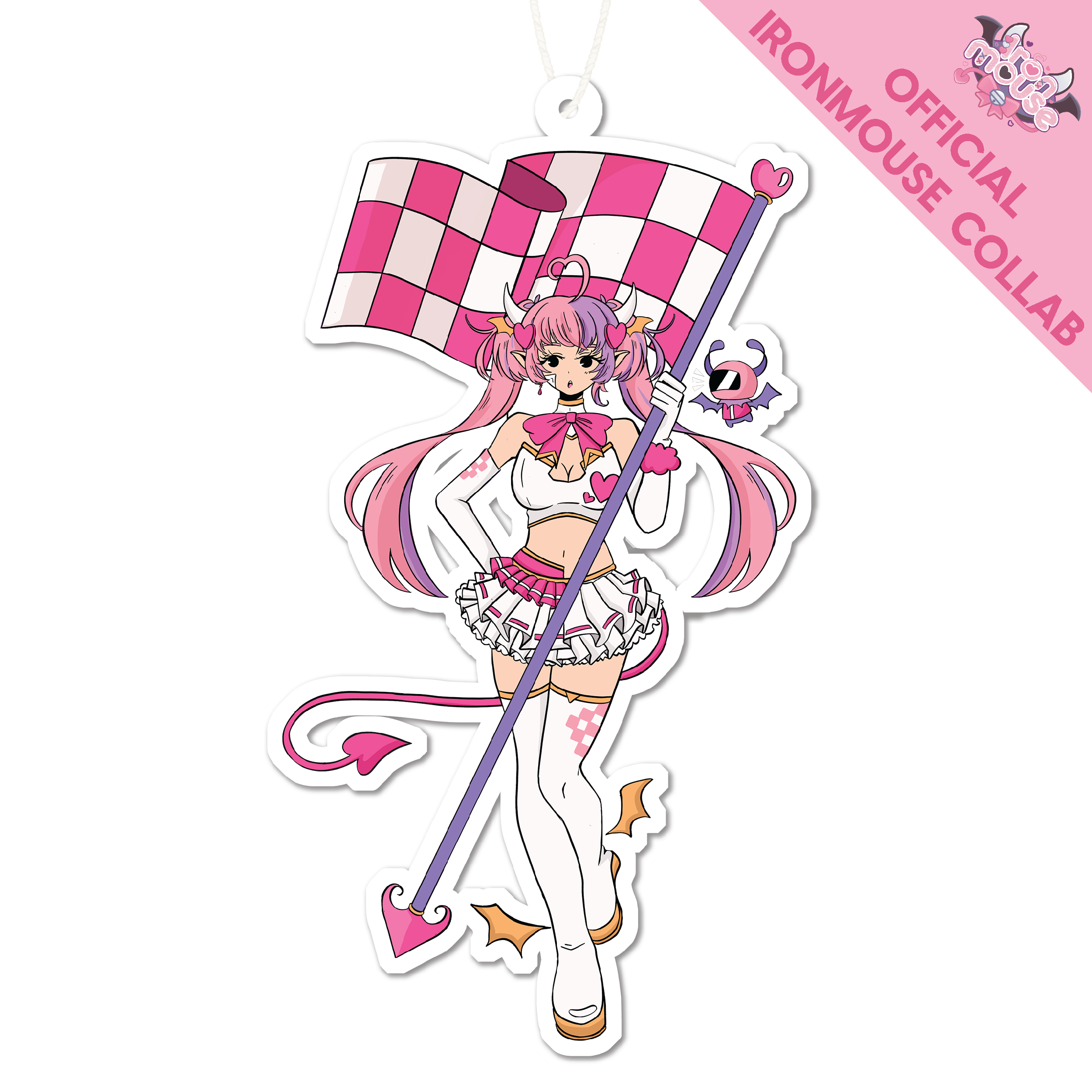 Ironmouse Racing Flag Air Freshener