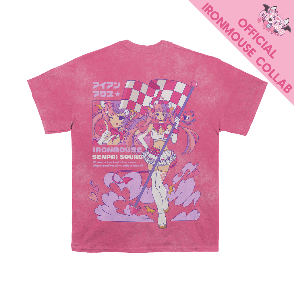 Ironmouse Acid Wash Pink Shirt