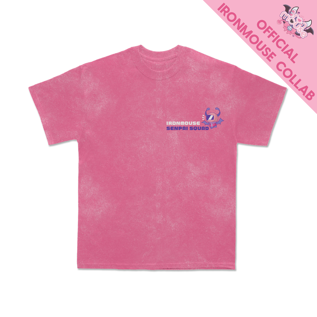 Ironmouse Acid Wash Pink Shirt