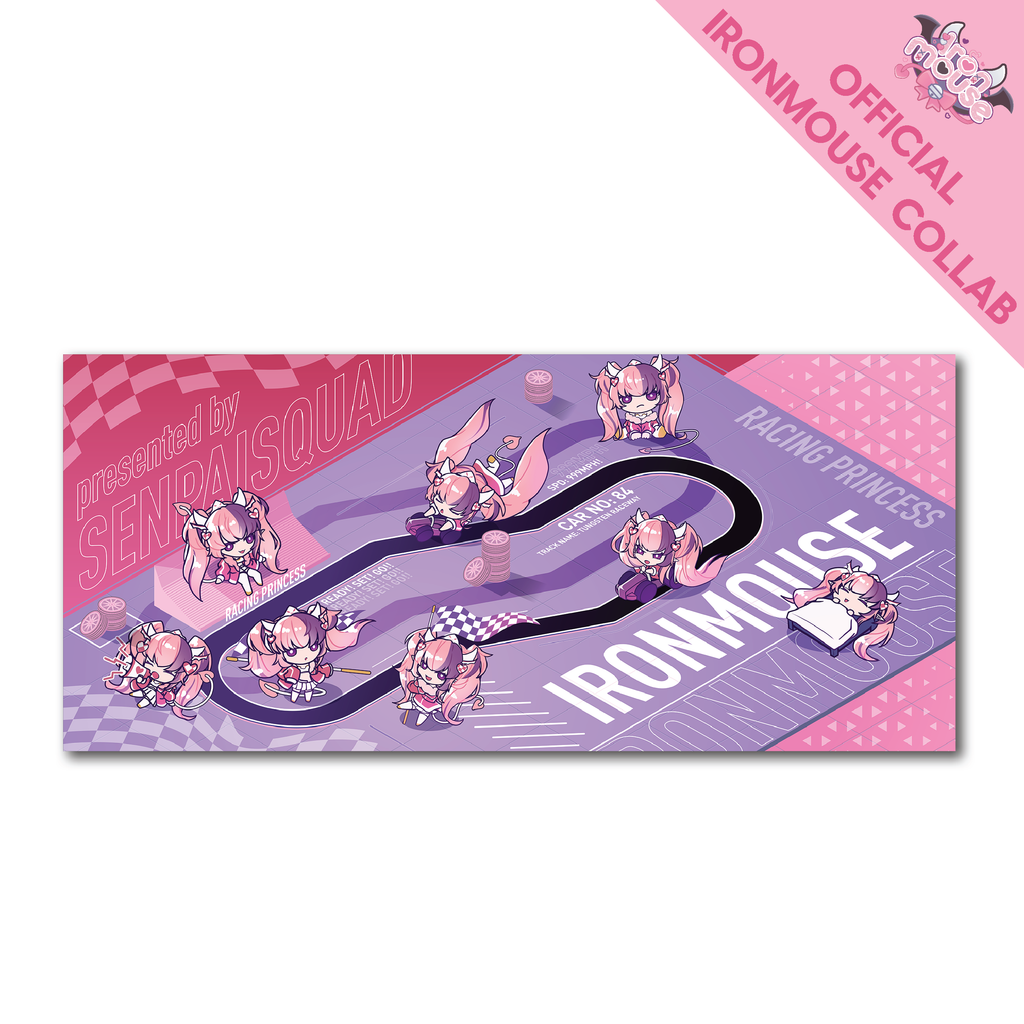 Ironmouse Chibi Racetrack Deskmat