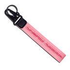 Light Pink Fabric Strap Keychain