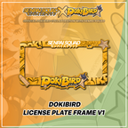 Dokibird License Plate Frame V1