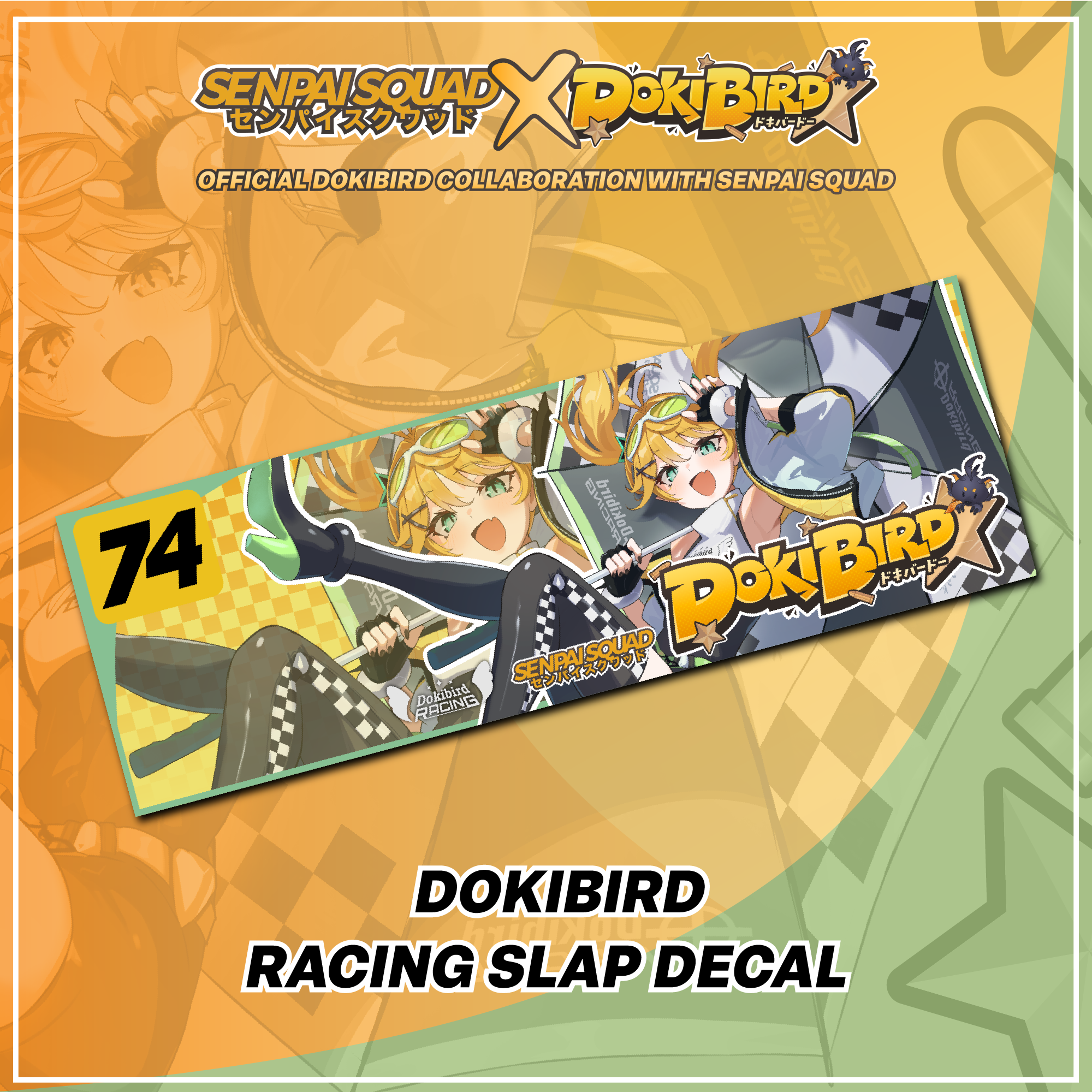 Dokibird Racing Slap Decal