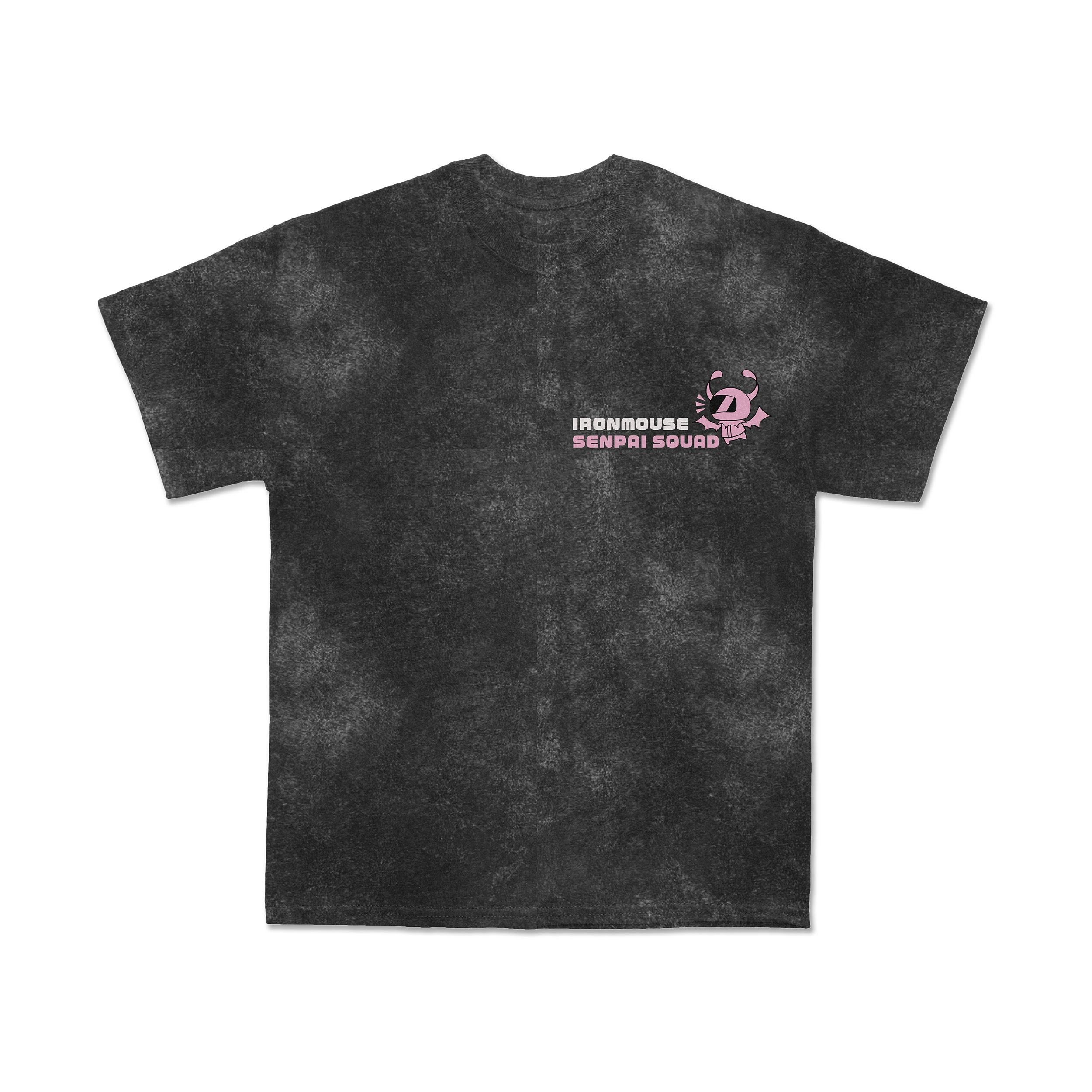 Ironmouse Acid Wash Black Shirt