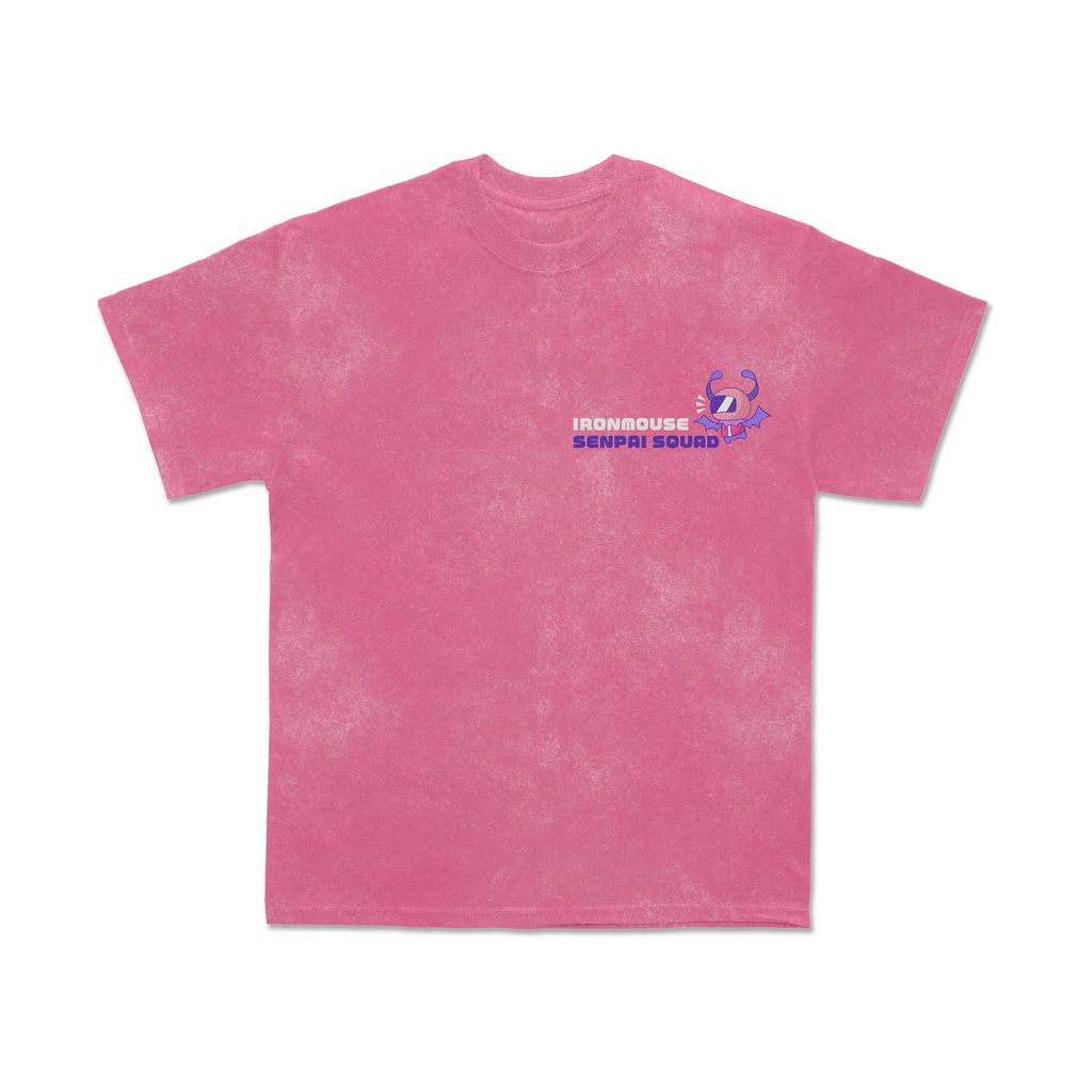 Ironmouse Acid Wash Pink Shirt